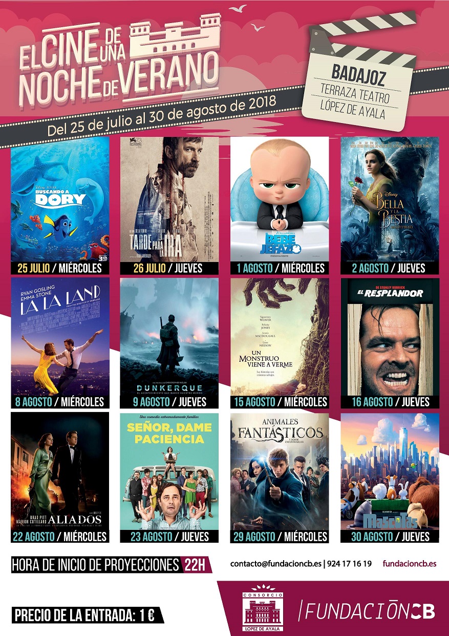 “El cine de una noche de verano” | Terraza del Teatro López de Ayala | Fundación CB