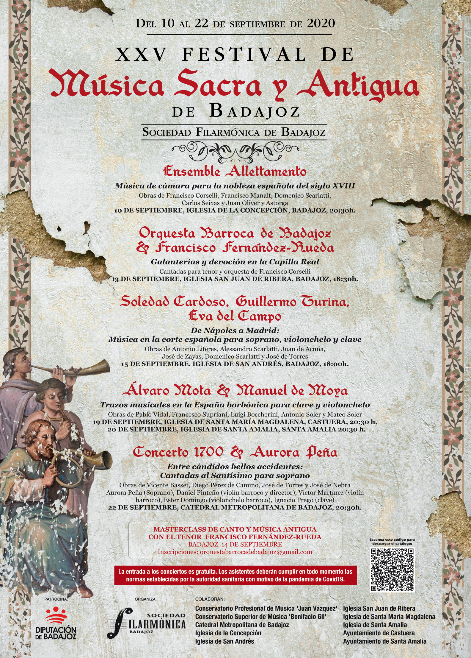 Cartel Festival Música Sacra y Antigua Badajoz 2020